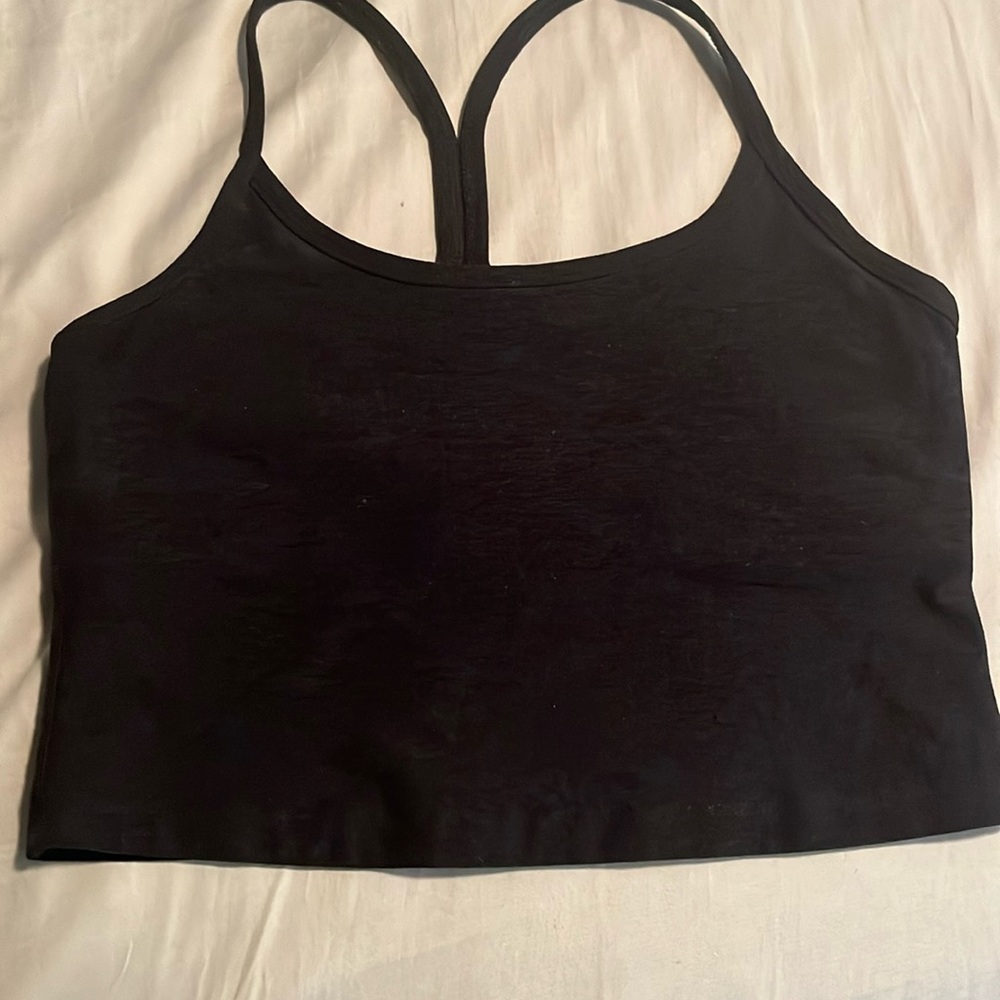 Beyond Yoga Spacedye Slim Racerback Cropped Tank dark gray